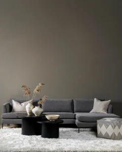 Soffa schäslong höger grå - 300x156x80 cm