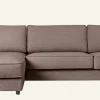 Soffa schäslong vänster brun - 315x156x79 cm