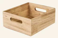 Stapelbar förvaringslåda natur - 20x16x8 cm