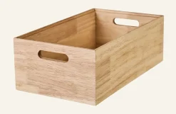 Stapelbar förvaringslåda natur - 35x20x12 cm