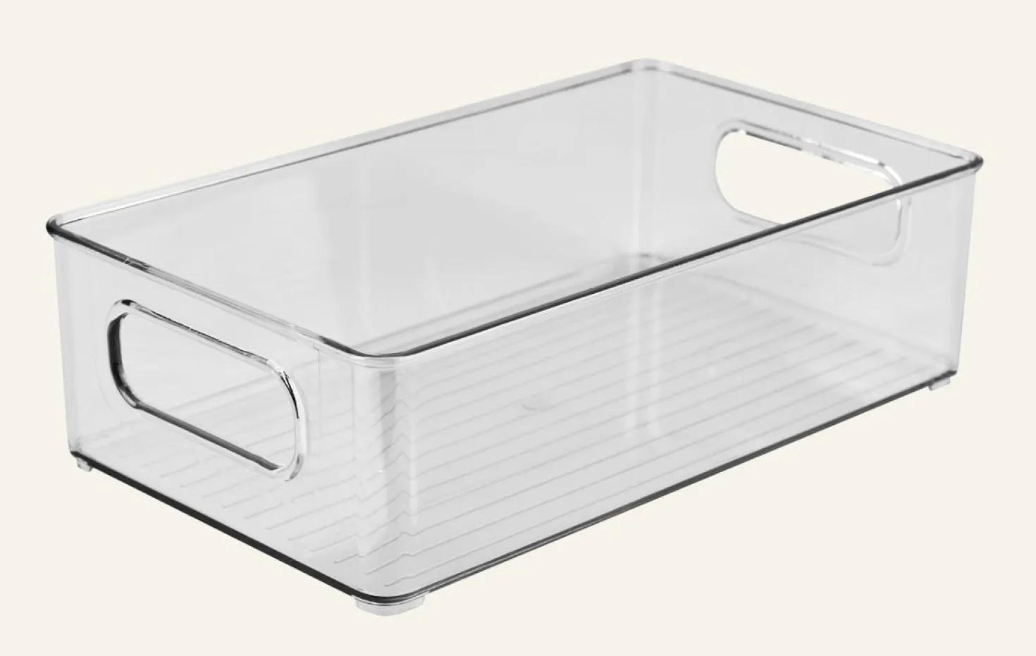 Stapelbar förvaringslåda transparent - 15x26x7,5 cm