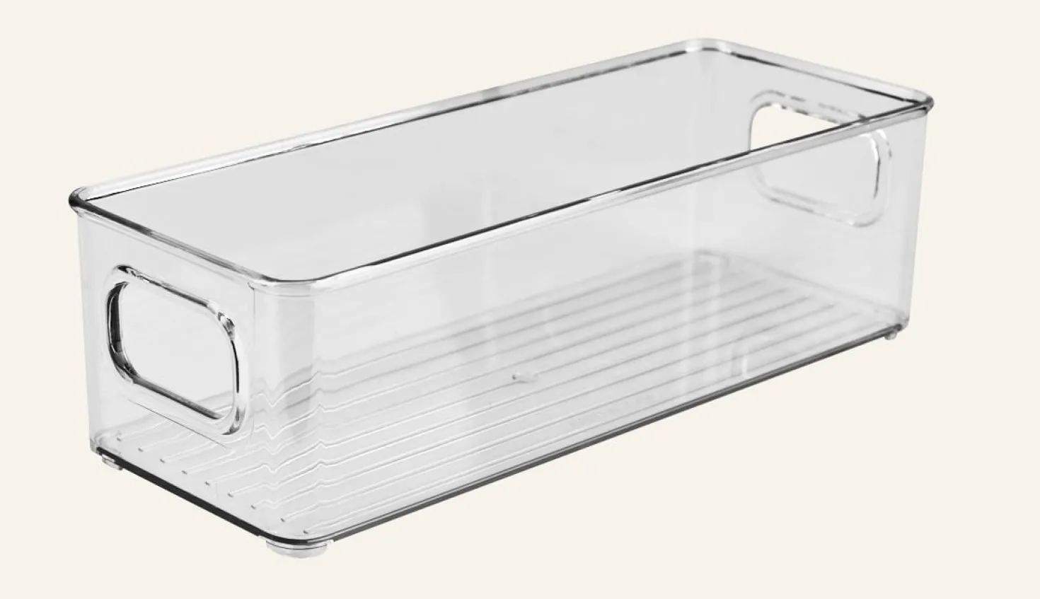 Stapelbar förvaringslåda transparent - 15x26x7,5 cm