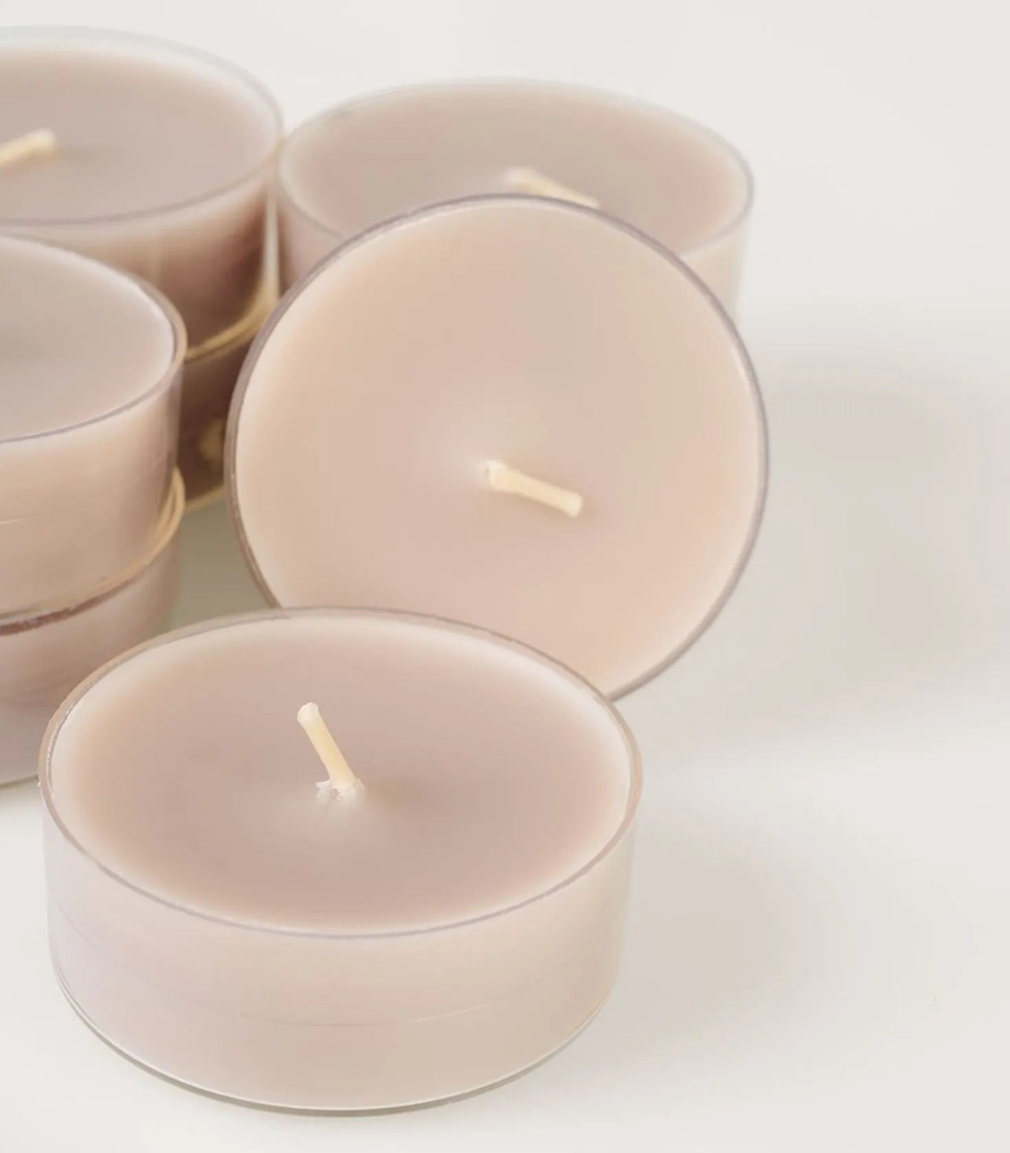 Stora värmeljus beige - 6x2 cm