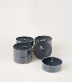 Stora värmeljus svart - 6x2 cm