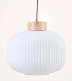 Taklampa natur - 25 cm ø30