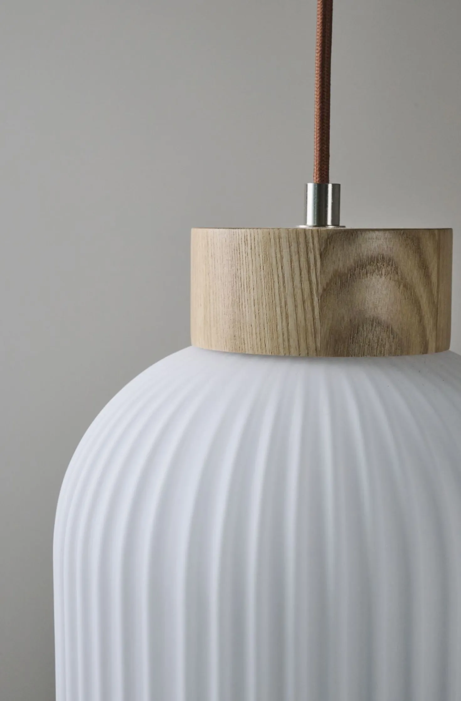 Taklampa natur - 41 cm ø20