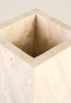 Tandborsthållare beige - 7x7x11 cm