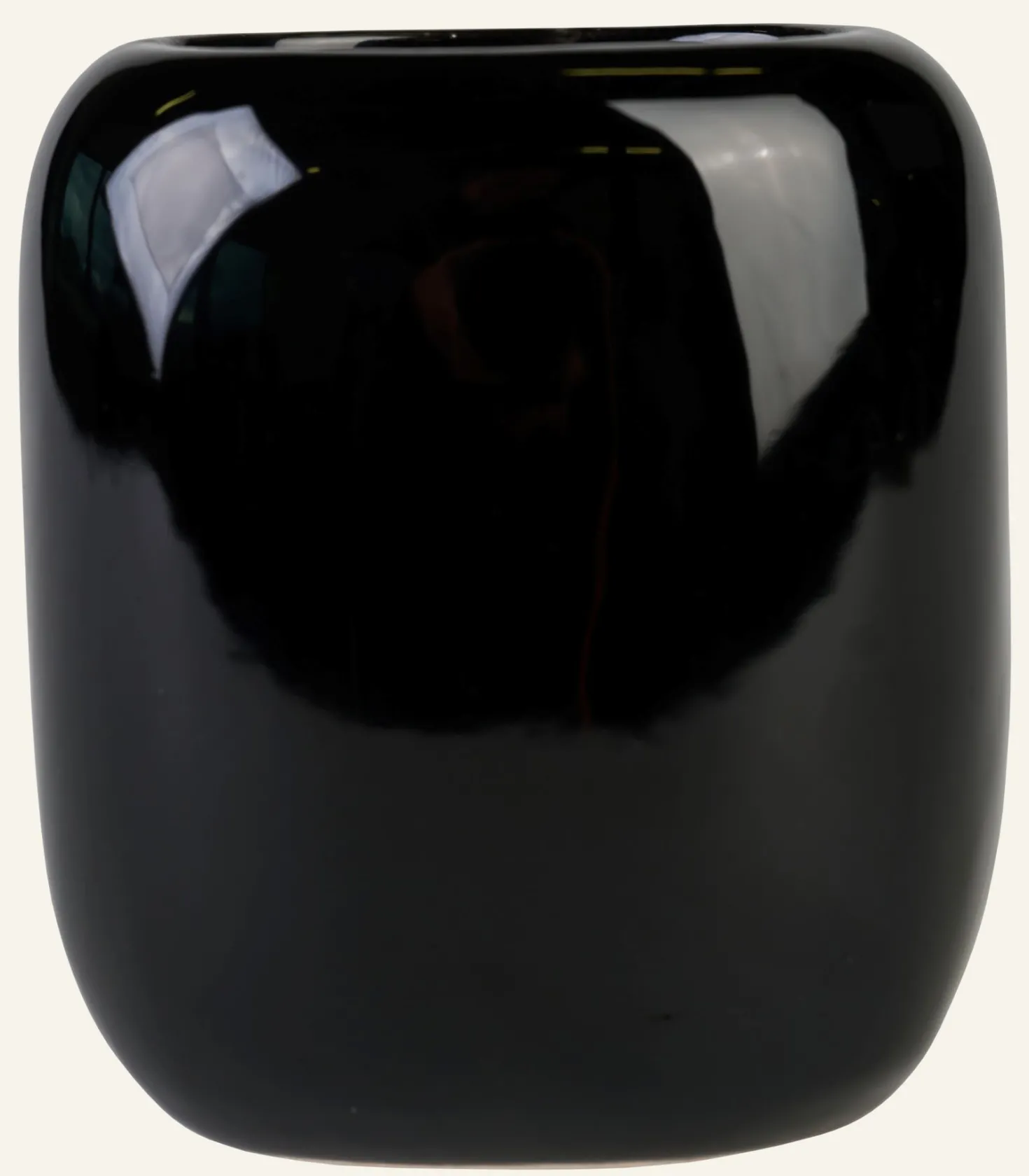 Tandborstmugg svart - 8,4x6x9,4 cm
