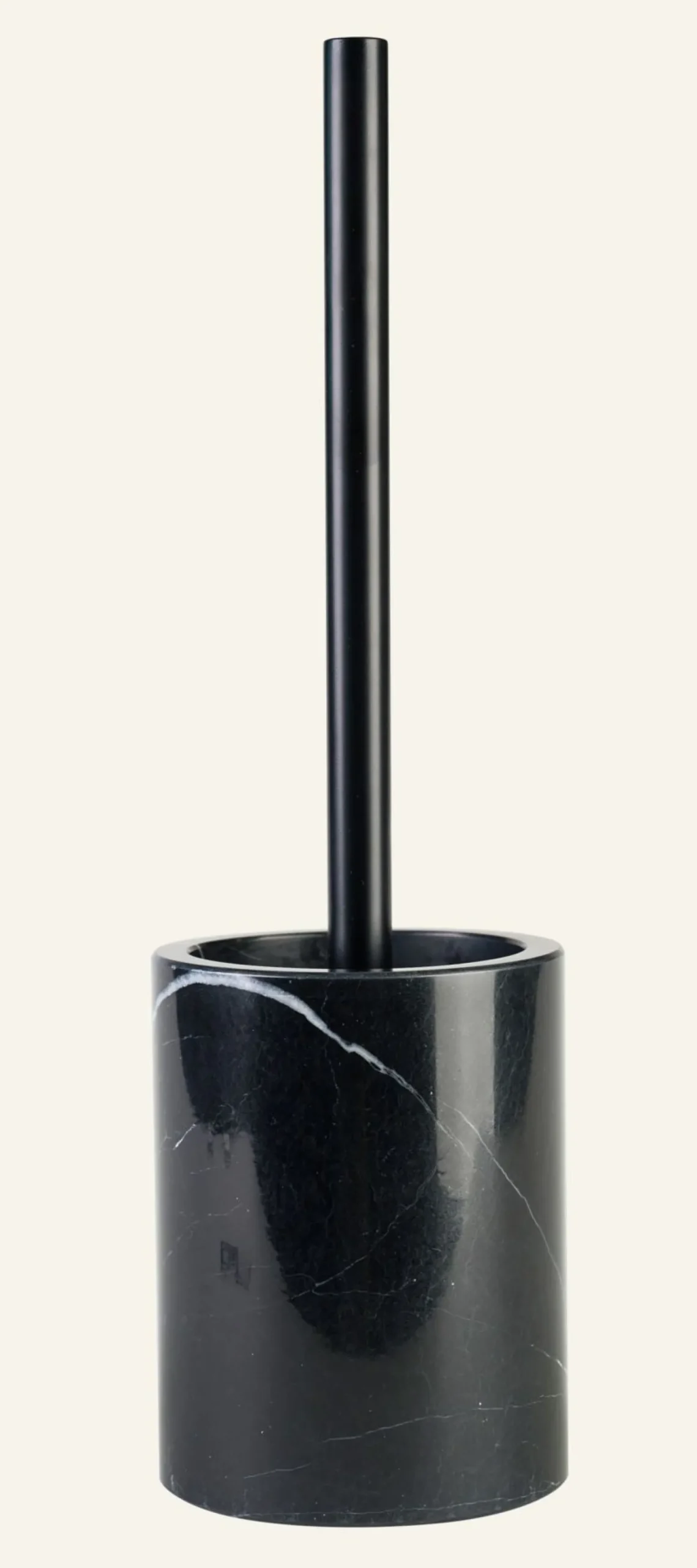 Toalettborste svart - 9,6x9,6x13 cm