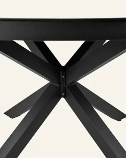 Trädgårdsbord svart - ø140