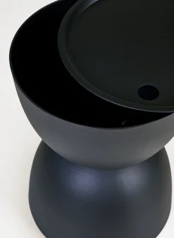 Trädgårdsbord svart - h46 cm ø34