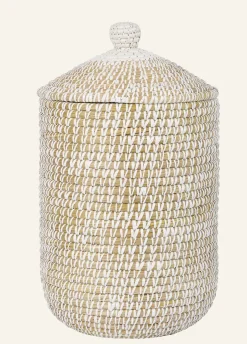 Tvättkorg natur - H50cm Ø38cm