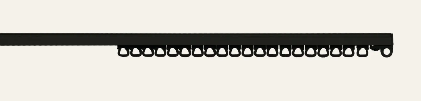 U-skena svart - 200 cm