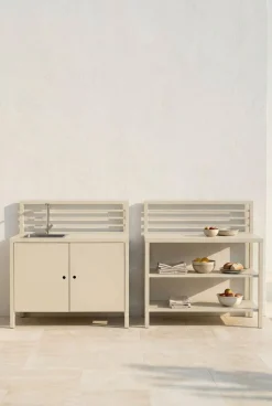 Utekök modul med diskho creme - 120x60x122 cm