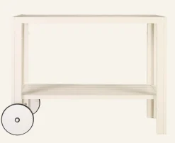 Vagnbord offwhite - 100x45x74 cm