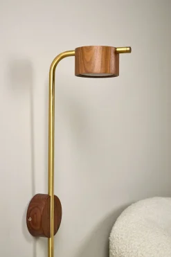 Vägglampa brun - 20x55 cm