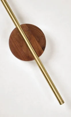 Vägglampa brun - 20x55 cm