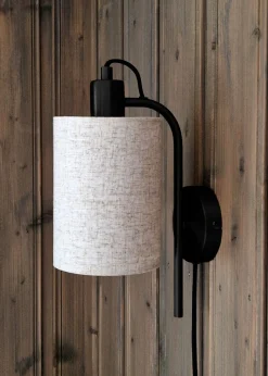 Vägglampa svart - 20x13x32 cm