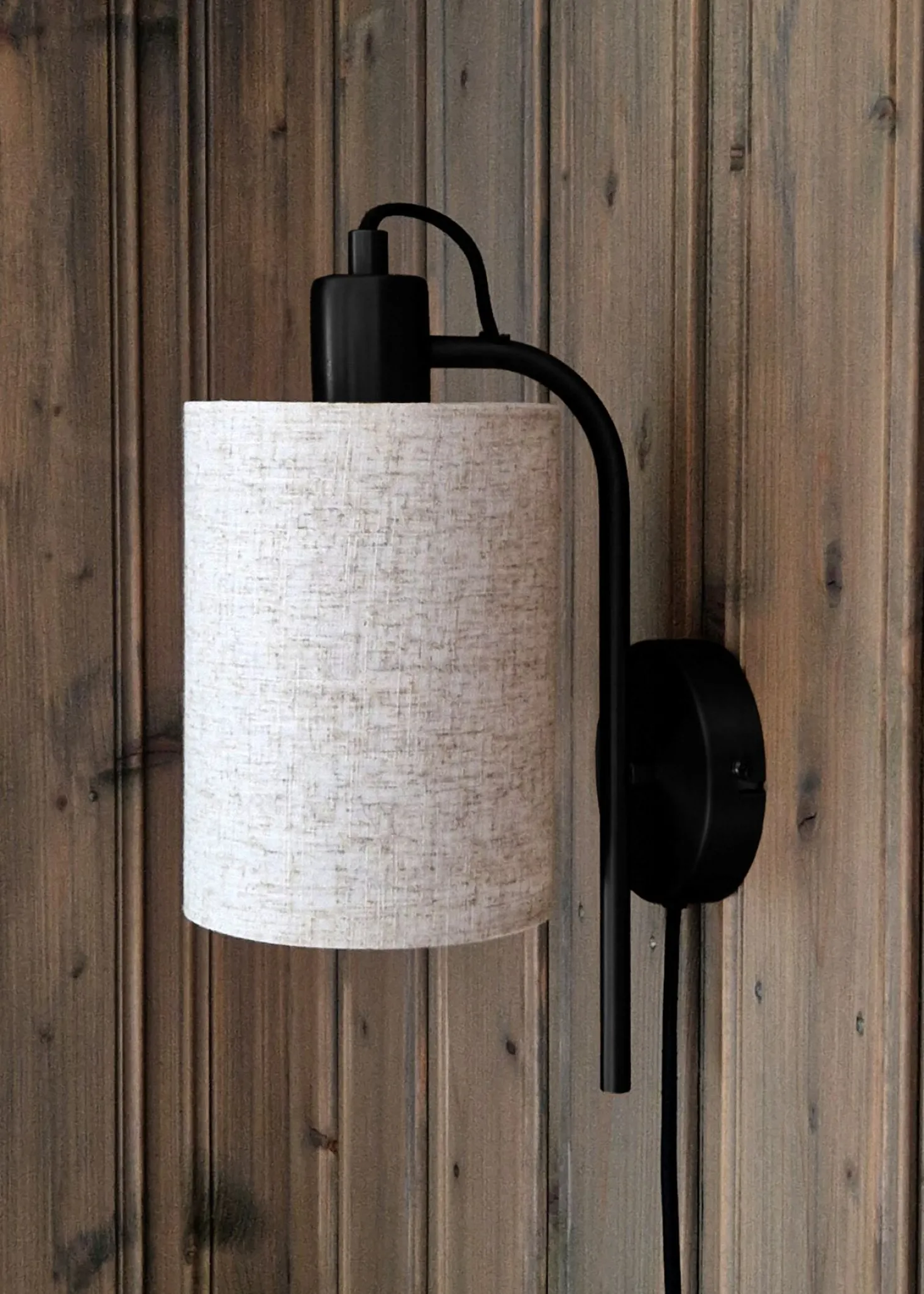 Vägglampa svart - 20x13x32 cm
