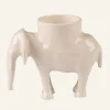 Värmeljushållare beige - 11x6,5x9 cm