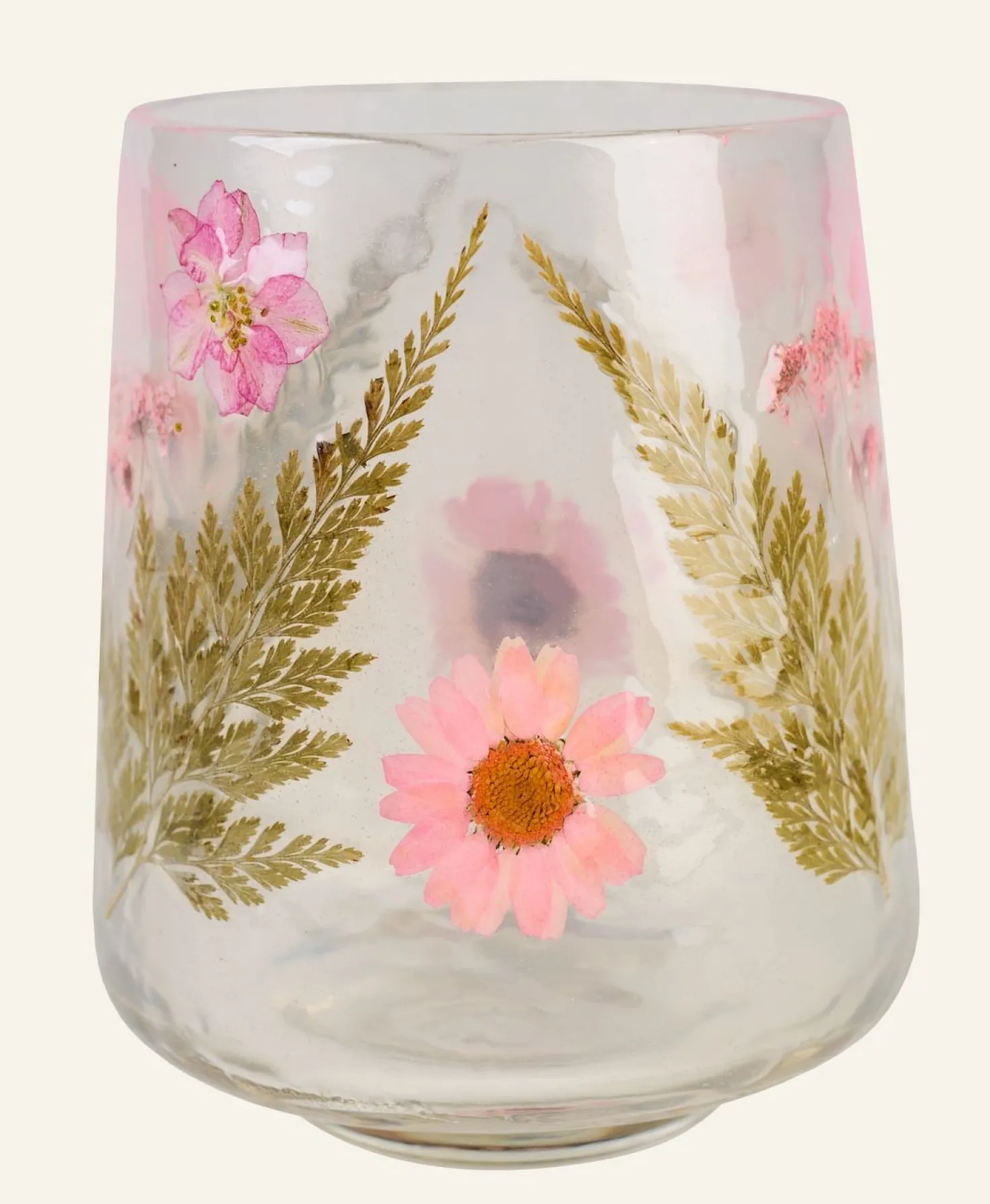 Värmeljushållare multi/rosa - 10x10x12,5 cm