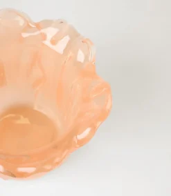 Värmeljushållare orange - 10x10x7,6 cm